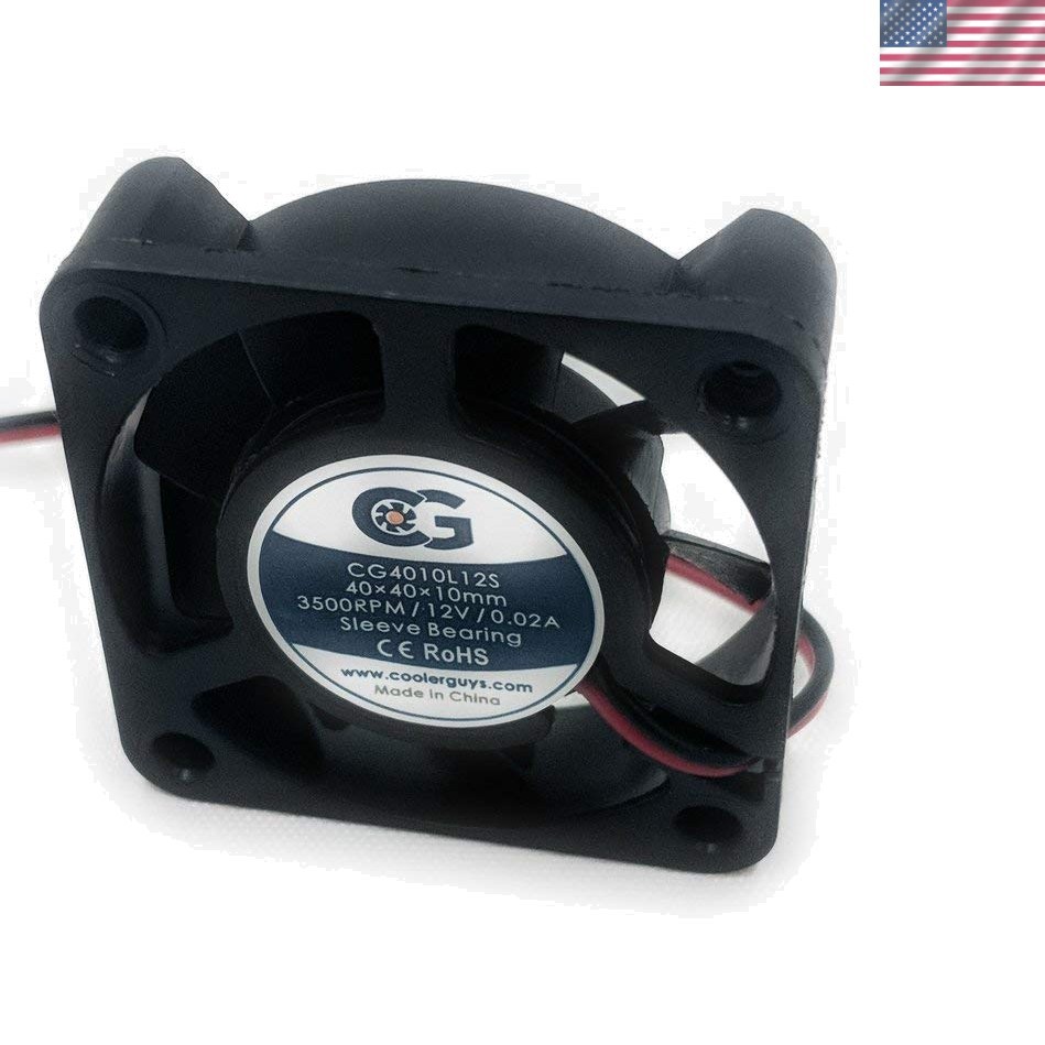 High Air Flow 12V Ultra Quiet Fan, 4.3 CFM for 3D Printers and Microelectronics