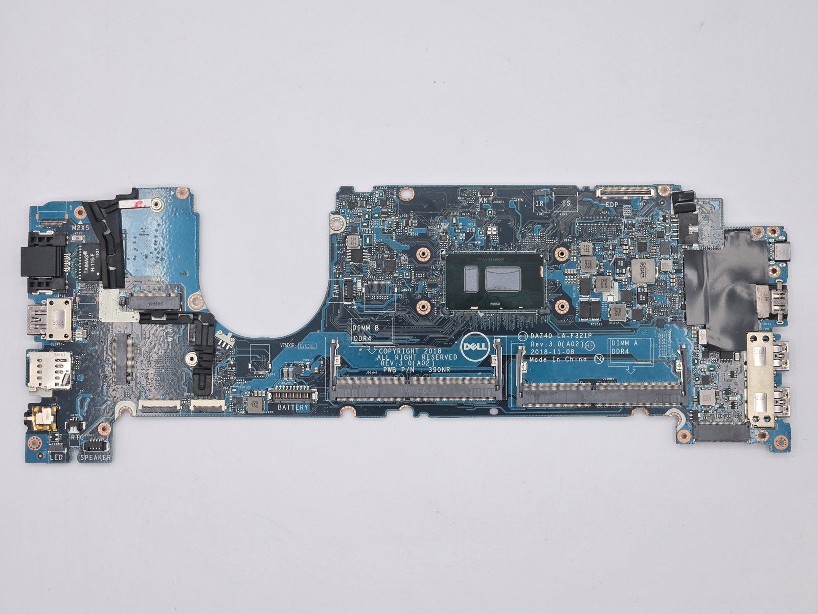 Dell NFCCJ 2766V PP44F Motherboard Latitude 7490 i7-8650U LA-F321P *READ*