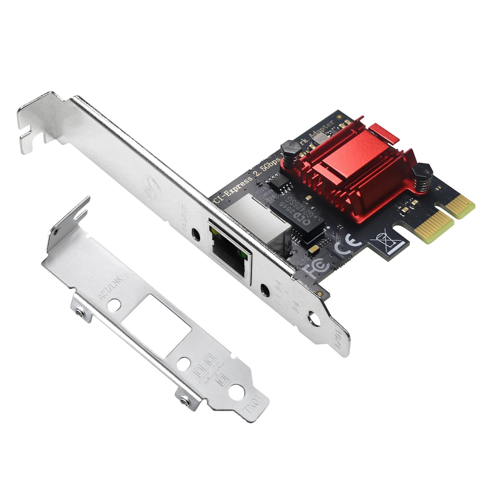 2.5GB PCIe Network Card 2.5G NIC RTL8125B 2.5GBaseT 2500/1000/100Mbps RJ45