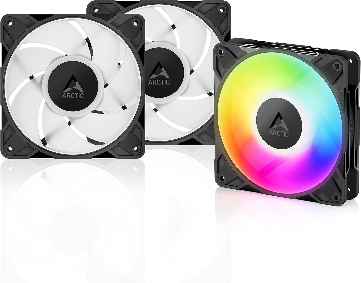 ARCTIC P12 Pro A-RGB – 3 Pack – Powerful Premium Fan, 120 mm PWM Fan with Y-Cabl
