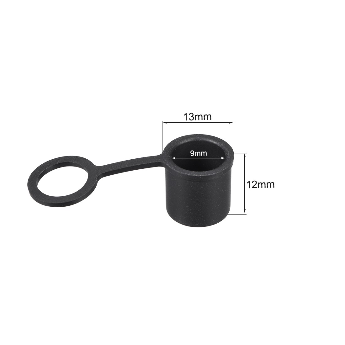 10 x Silicone BNC-B Anti-Dust Stopper Cap Cover for Female Jack Black