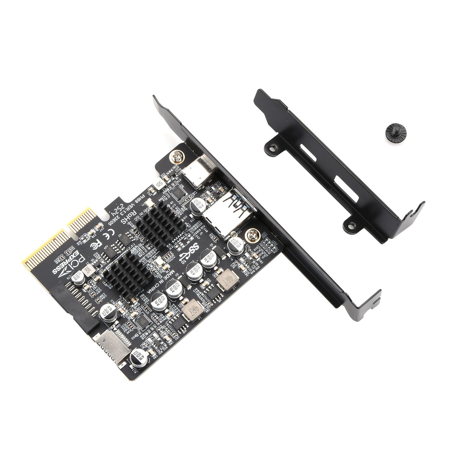 PCIe 3.0 to USB 3.2 Gen2 10Gbps Expansion Card With Dual 10Gbps Ports New