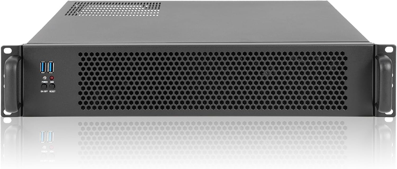 Server case MicroATX/Mini-ITX 2U Rackmount Server Chassis max 7×3.5 Bay / USB…