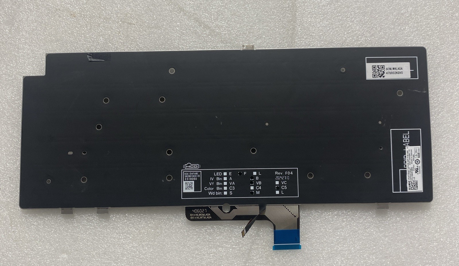 Dell Latitude 7640 7430 7440 7340 US Eng Backlit Keyboard TRN4T 0TRN4T Au Kb4