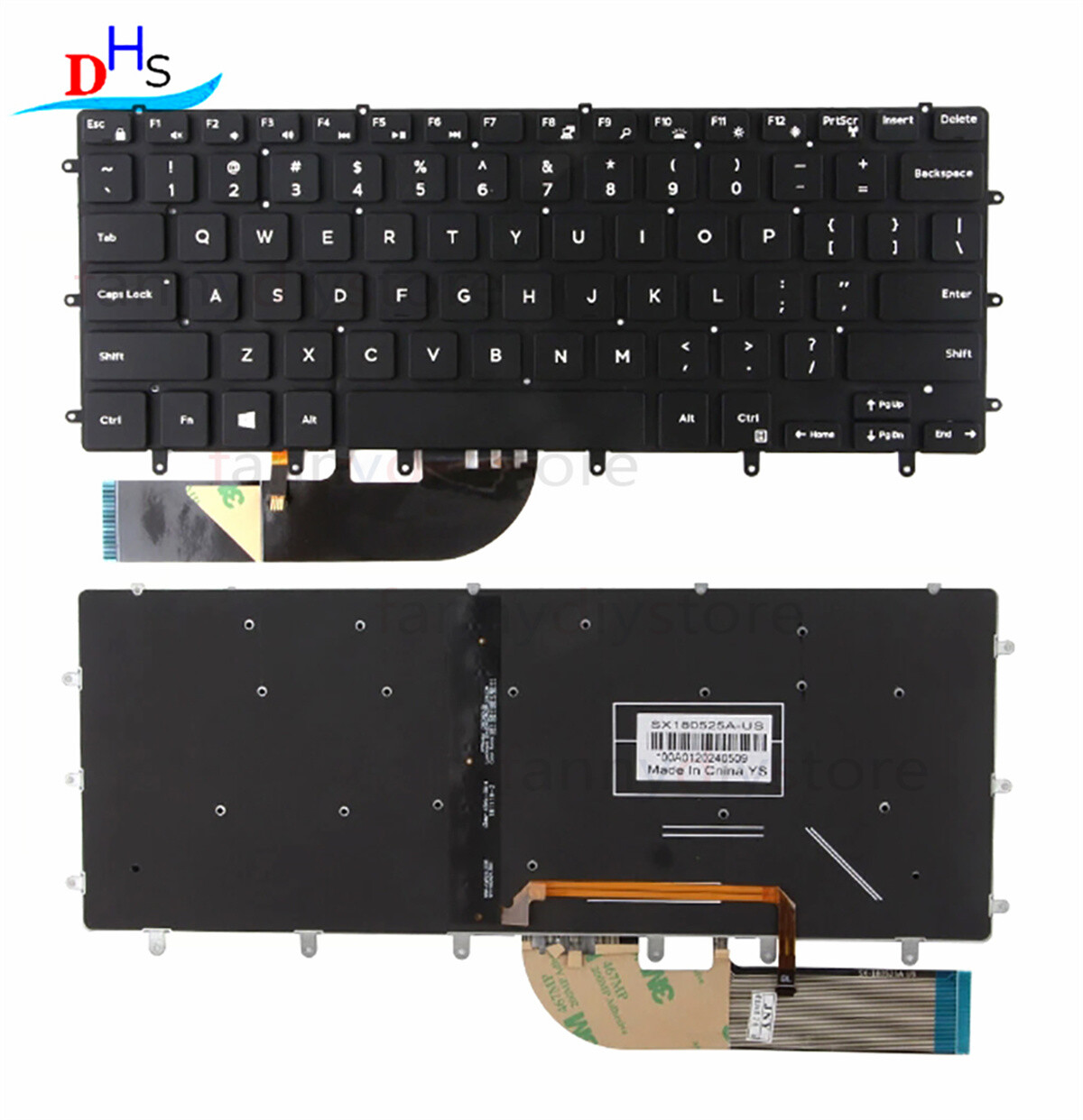 0GDT9F for Dell XPS 15 9550 9560 9570 7590 Backlit Keyboard GDT9F USK