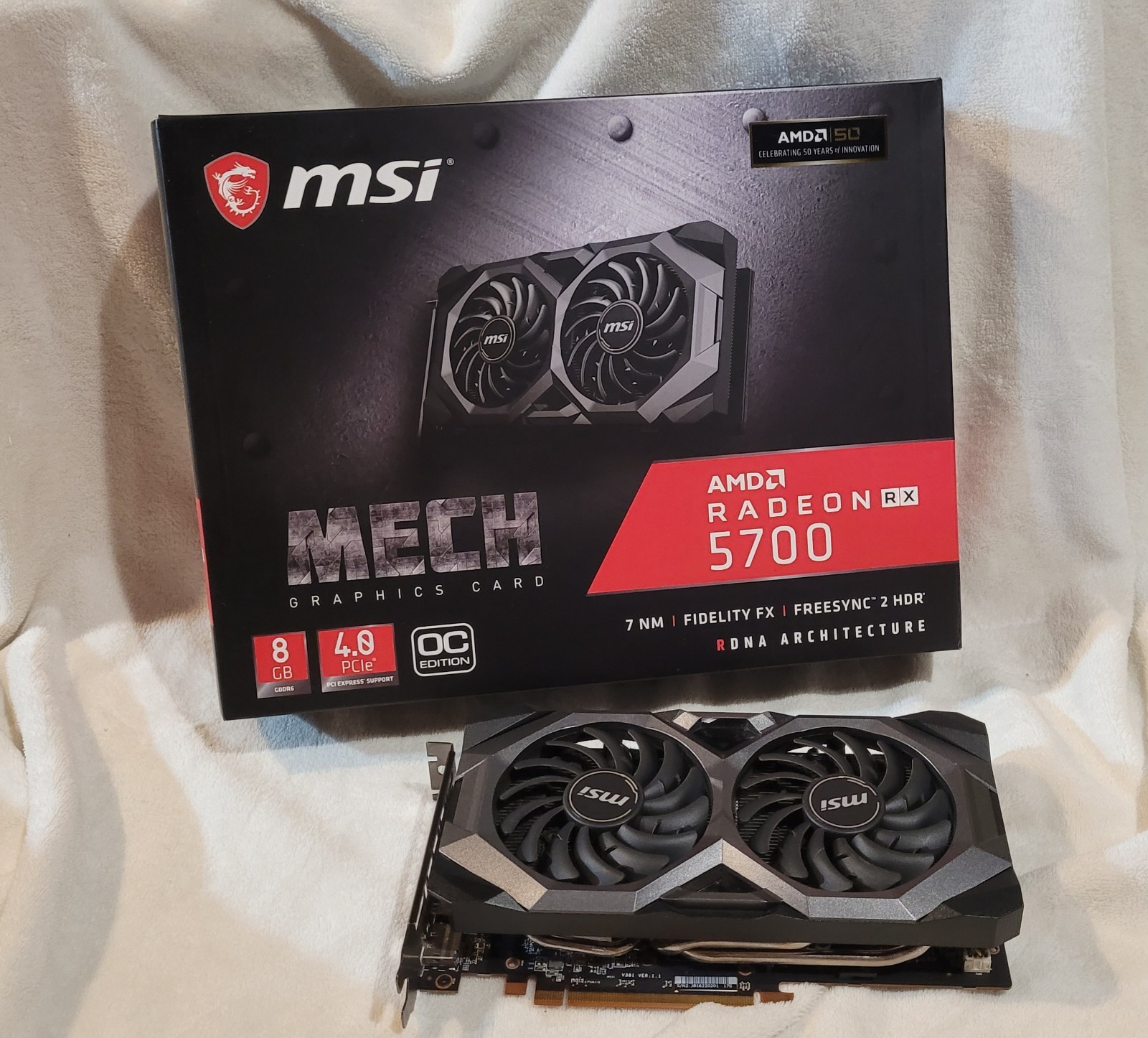 MSI AMD Radeon RX 5700 Mech OC 8GB GDDR6 Graphics Card