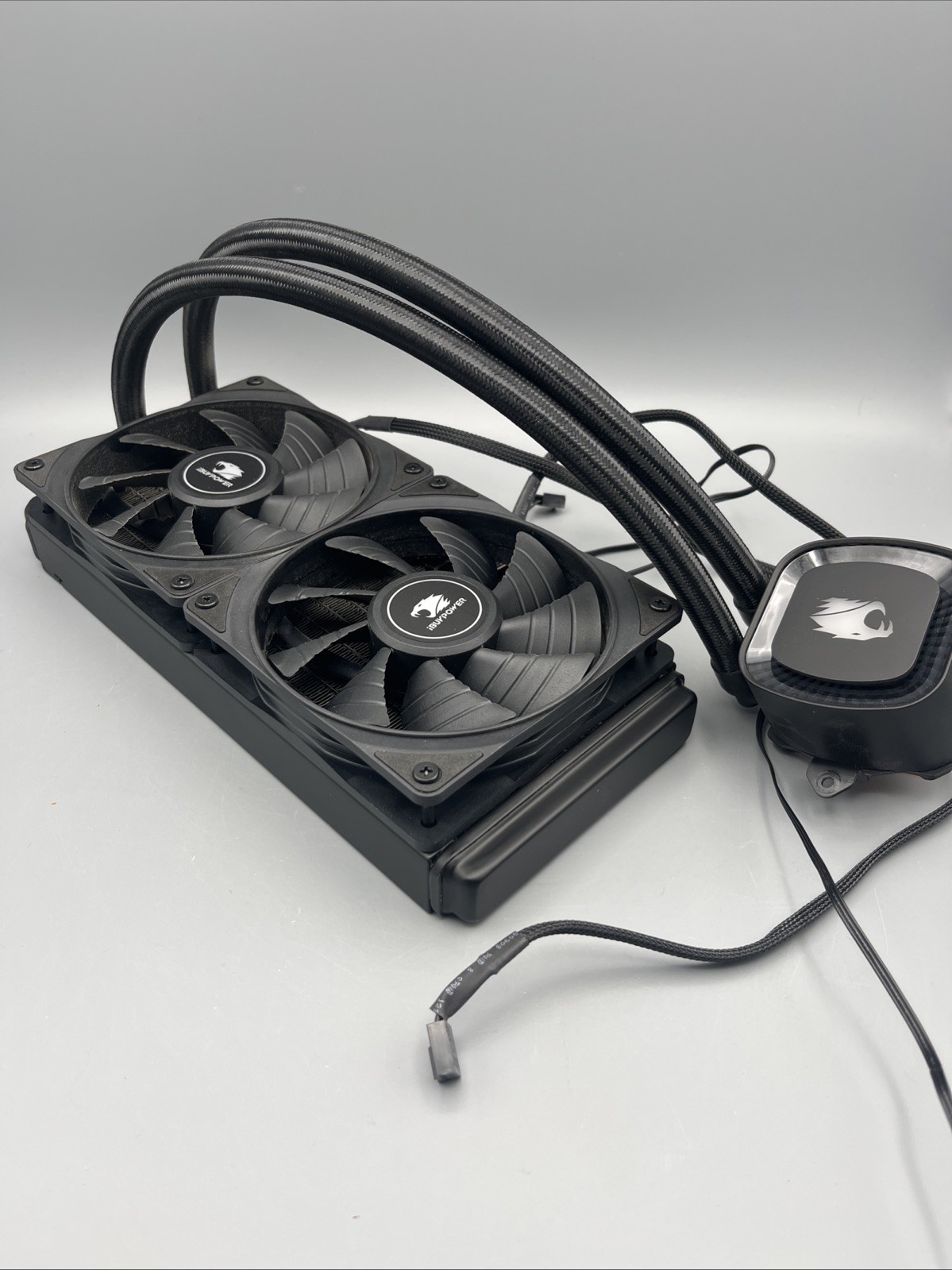 iBUYPOWER-AW4 240mm Radiator CPU Liquid Cooler (2x120mm Core Fans) w/RGB – Black