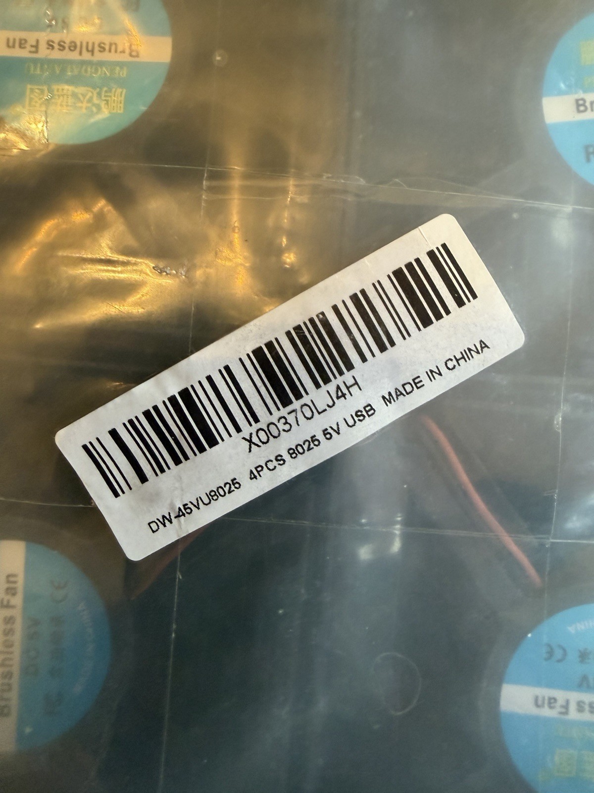 4pcs Cooling Fan 80x80x25mm DC 5V USB Cooler Brushless Fan 80mm Fan