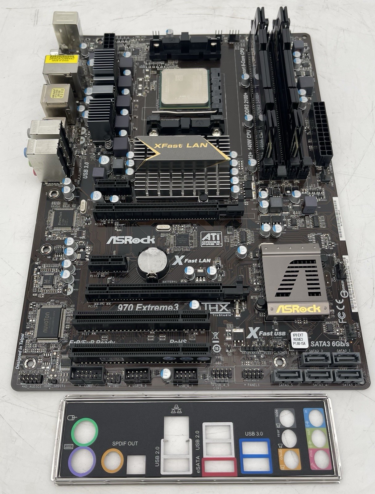 ASRock 970 Extreme3 Motherboard w/ AMD FX 3.5GHz CPU 16GB (2X8GB) DDR3 RAM & IO