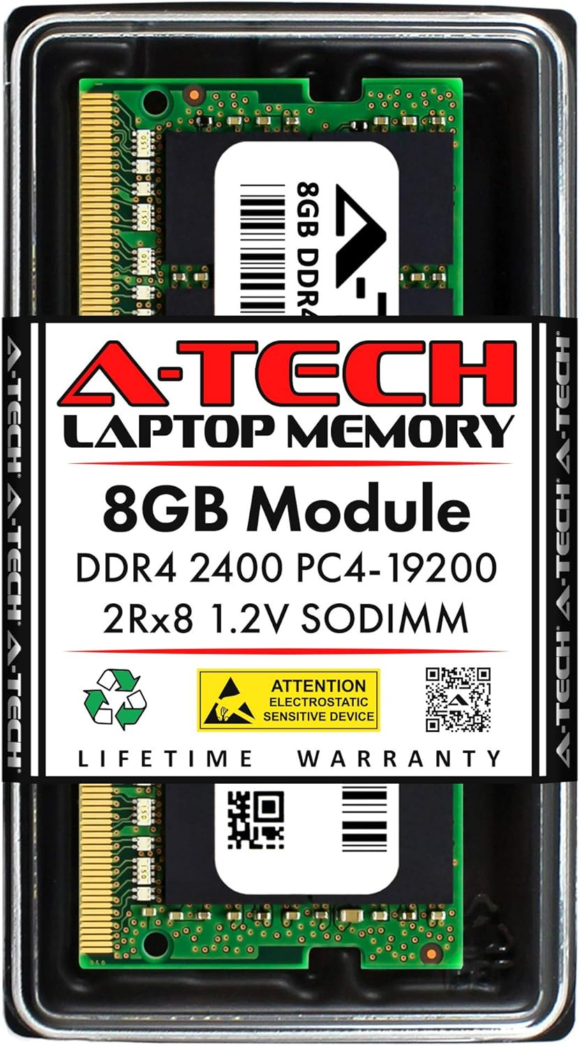 8GB DDR4 2400Mhz SODIMM PC4-19200 2Rx8 Dual Rank 260-Pin CL17 1.2V Non-Ecc Unbuf