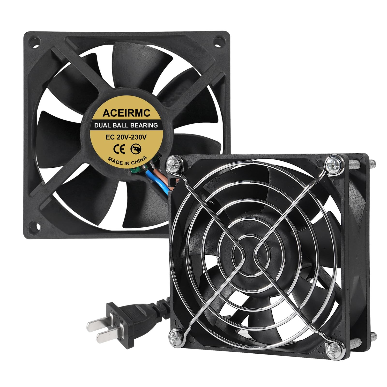 ACEIRMC 2pcs EC Axial Fan AC 110V 115V 120V 220V 240V Brushless 80 x 25mm