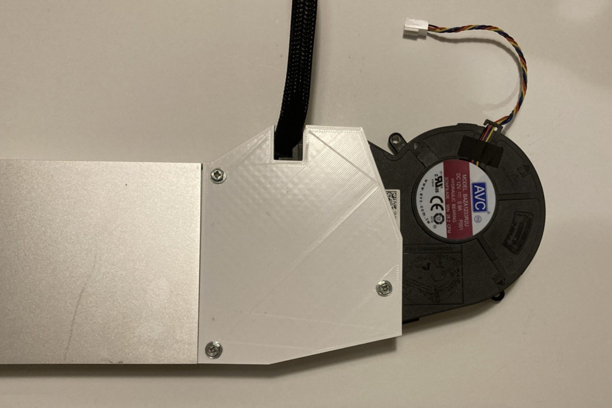 Nvidia CMP 170HX Fan Adapter Shroud, 3D-Printed, Includes Fan and Screws