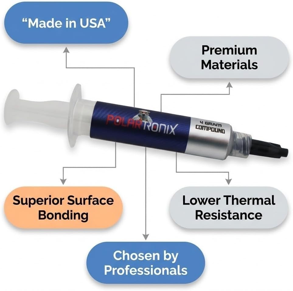 Thermal Paste for Computer CPU GPU Laptop 12.8W/mk 4gr All Processor Non Corrosi