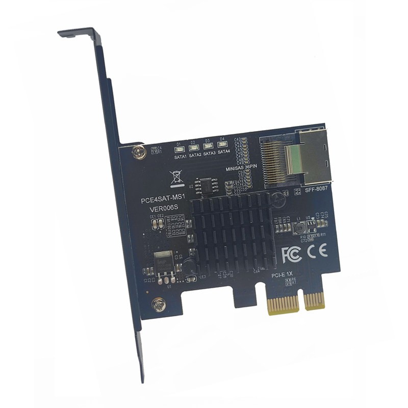 PCI-E to 4-port SATA3.0 expansion SATA6G MINI SAS interface SFF-8087