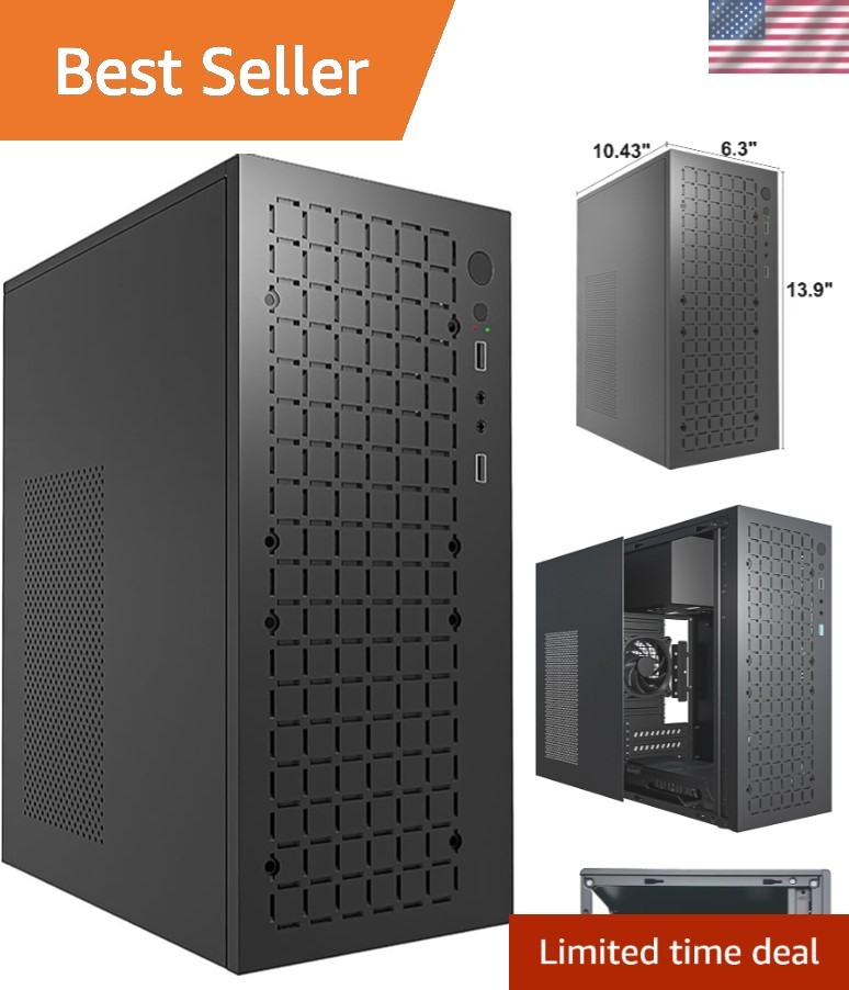 Compact Micro ATX Mini ITX Desktop Case – Robust, Thin Design with RGB Lighting
