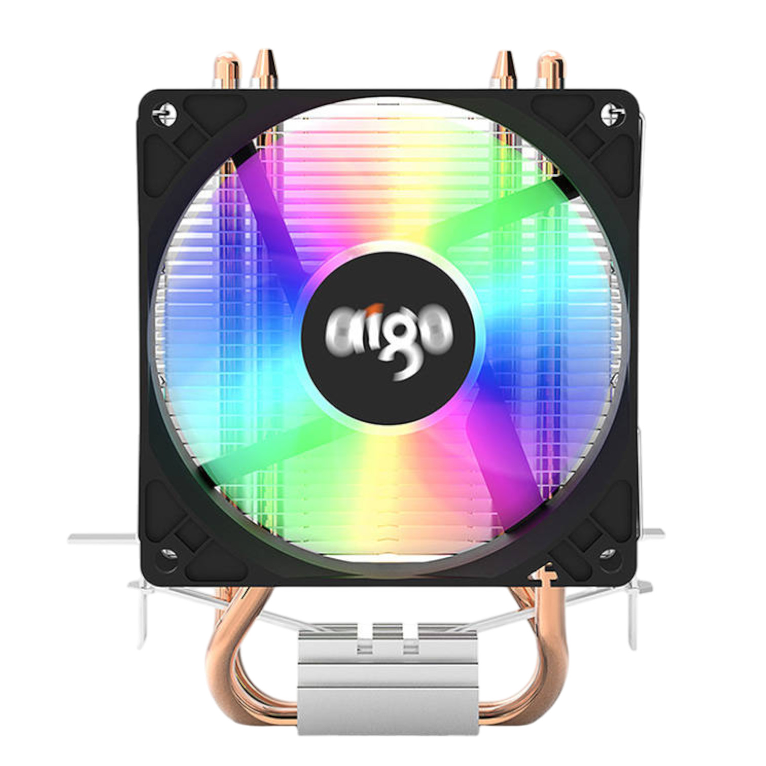 CPU cooler LED fan gaming quiet Aigo ICE 200 black for AMD Intel 95W