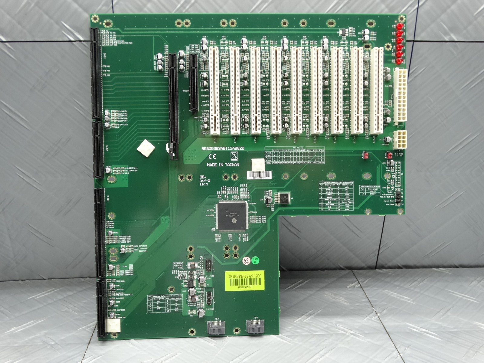 PORTWELL PBPE-12A9 PICMG 1.3 Industrial Backplane 2x PCIe 9x PCI 12 Slot