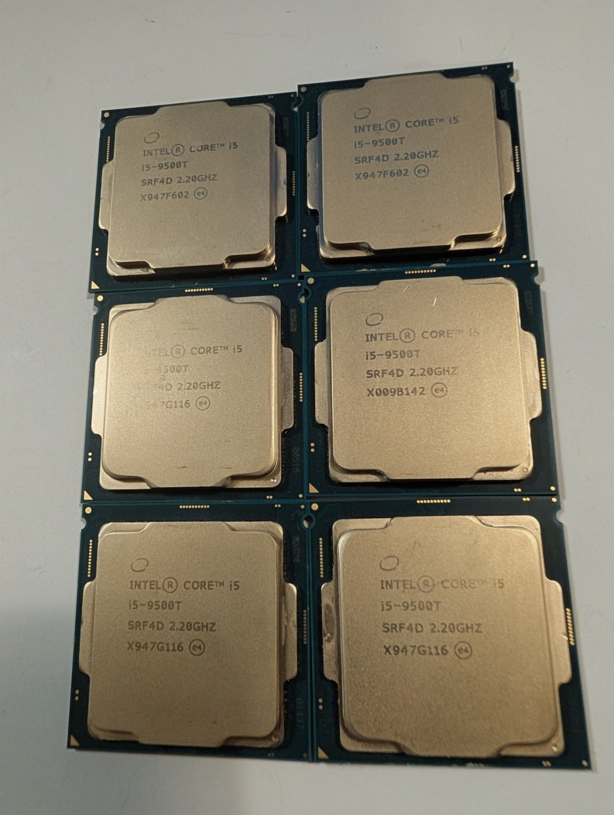Lot of 6 x Intel Core i5-9500T SRF4D 2.20GHz 9 MB Cache 6-Core CPU