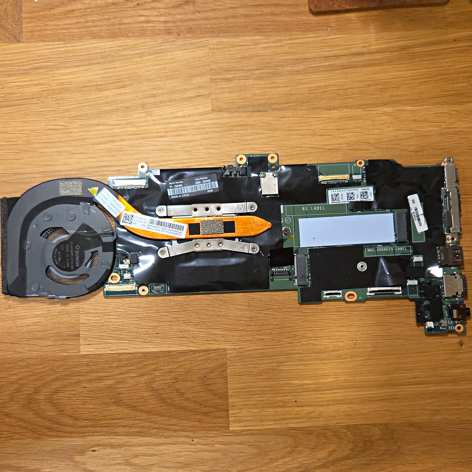 Lenovo Yoga Laptop Motherboard w/ Cooling Fan & Heatsink Black For Parts