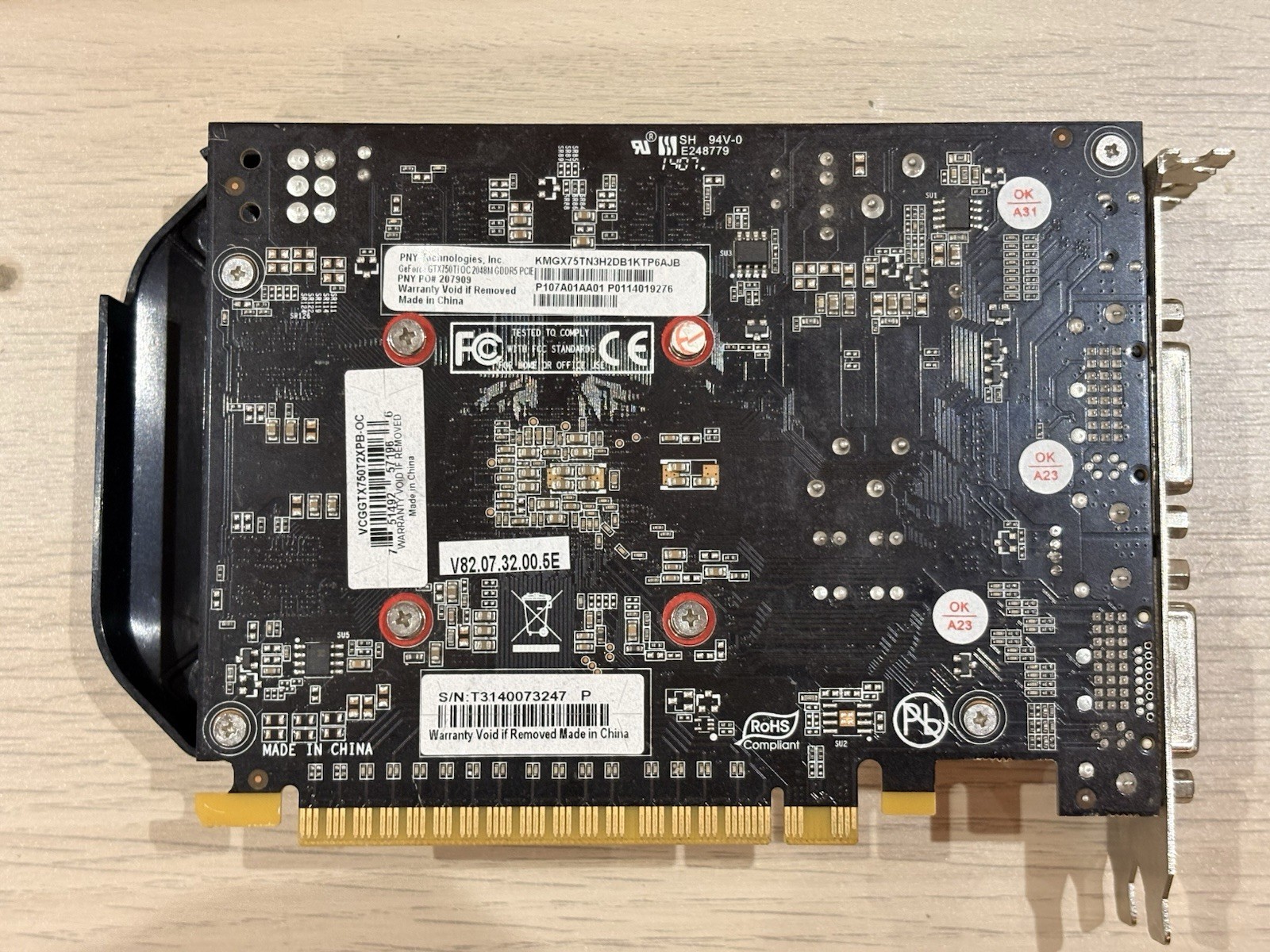 PNY GeForce GTX 750TI 2GB DDR5 2x DVI | Mini-HDMI Desktop Graphics Card #0222