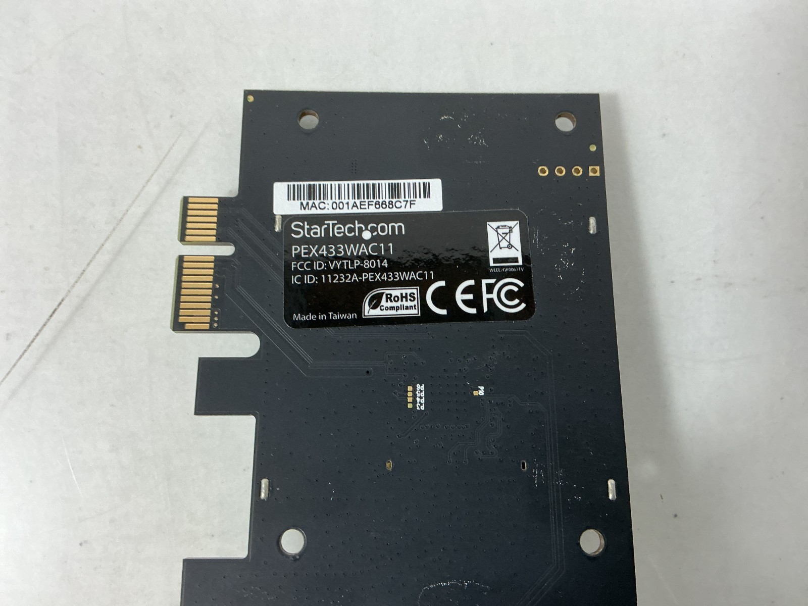 StarTech AC600 WiFi 5 802.11ac PCIe x1 Adapter (PEX433WAC11)