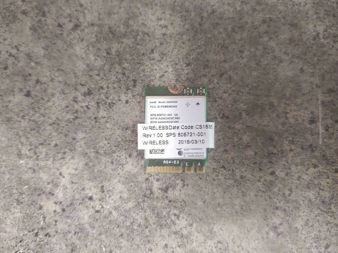 HP 840 G3 Zbook 15 G3 820 G3 Series Wireless Wifi Card 8260NGW 806721-001