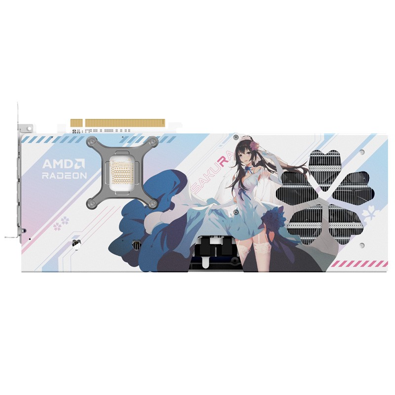 Yeston RX 9070GRE 12GB Sakura OC GDDR6 GPU Gaming Graphics Card