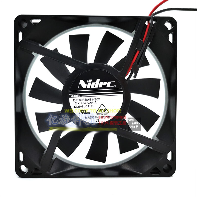 Nidec DJT80RBAS1-S02 12V 0.04A 8015 8cm Ultra Quiet Server Cooling Fan