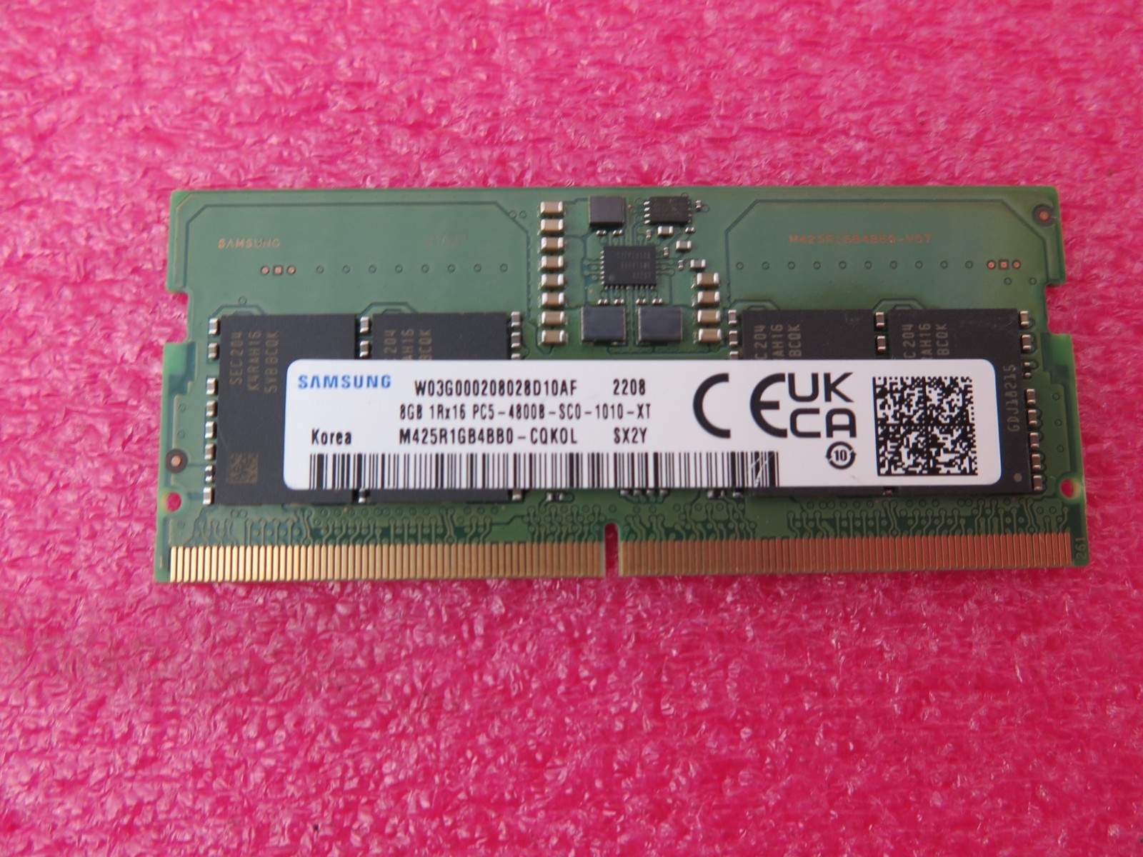 Samsung HP 8GB PC5-38400 DDR5 4800 MHz SO-DIMM Laptop Memory M425R1GB4BB0-CQK