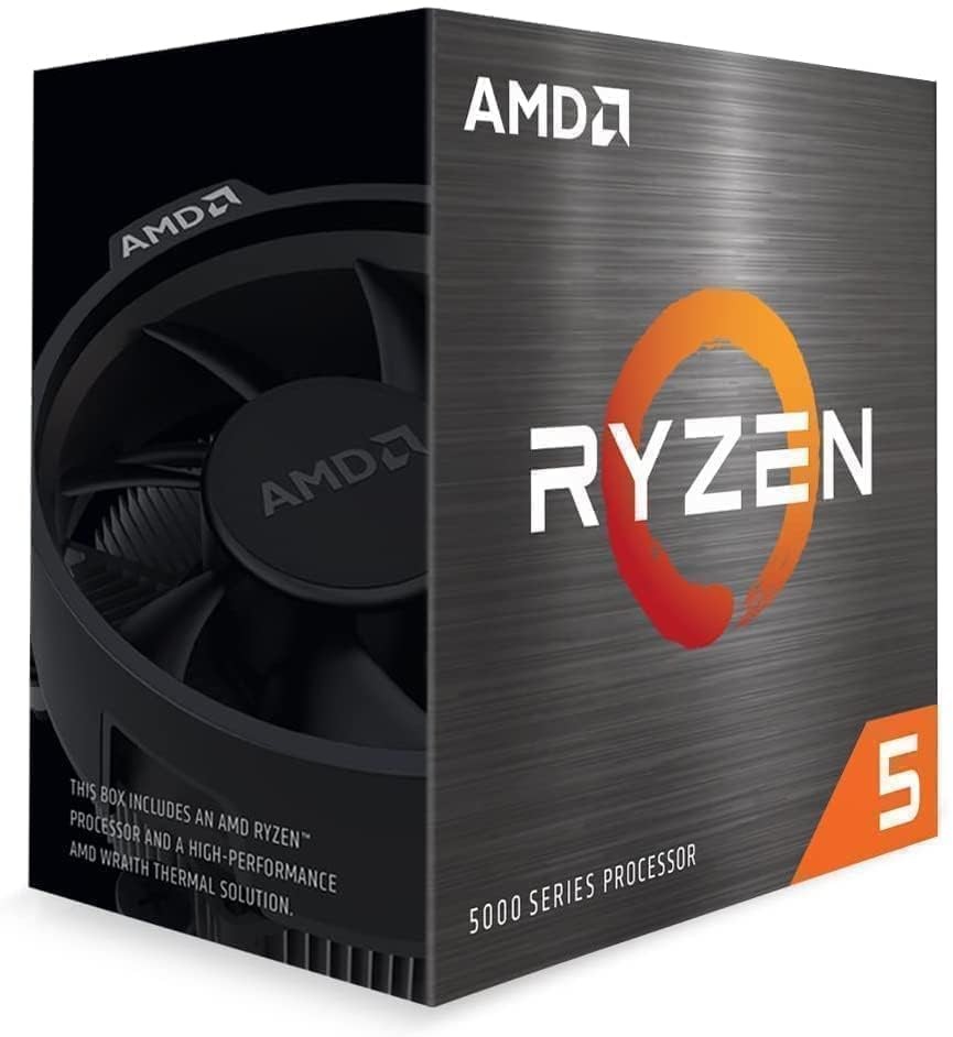 AMD Ryzen 5 5500 6-Core, 12-Thread Unlocked Desktop Processor Ceramic Gray
