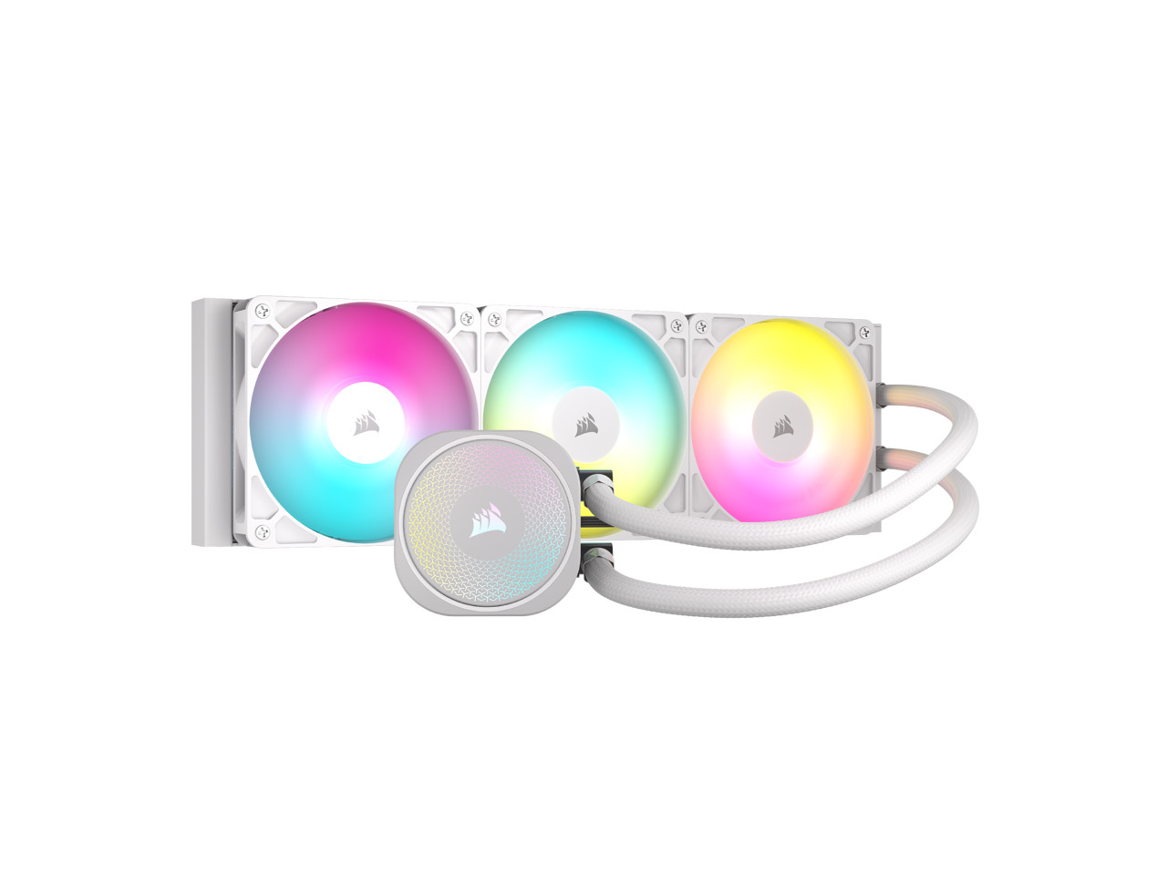 CORSAIR NAUTILUS 360 RS ARGB Liquid CPU Cooler – White – RS120 ARGB Fans – Fits