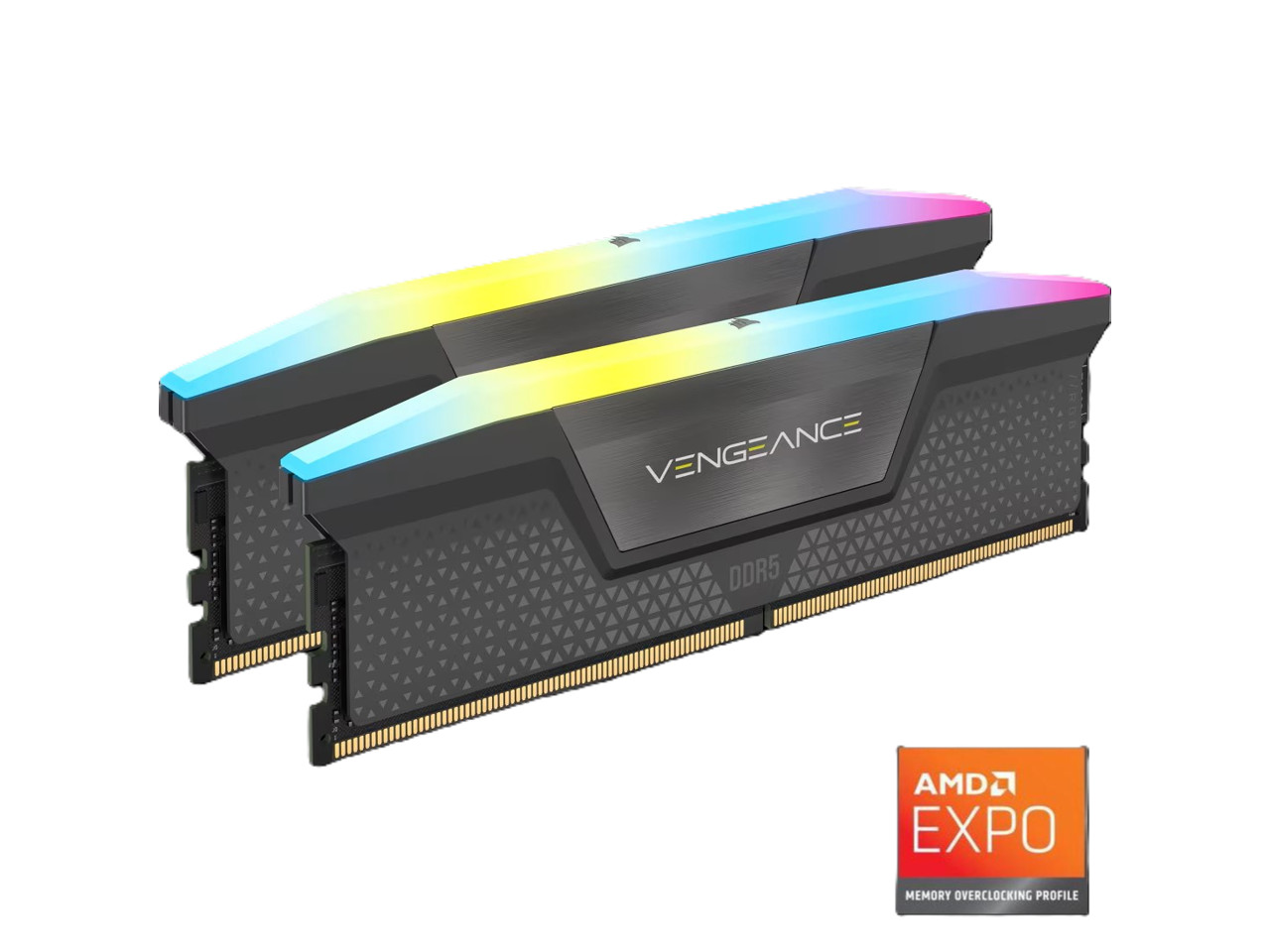 CORSAIR Vengeance RGB 32GB (2 x 16GB) 288-Pin PC RAM DDR5 6000 (PC5 48000) Deskt