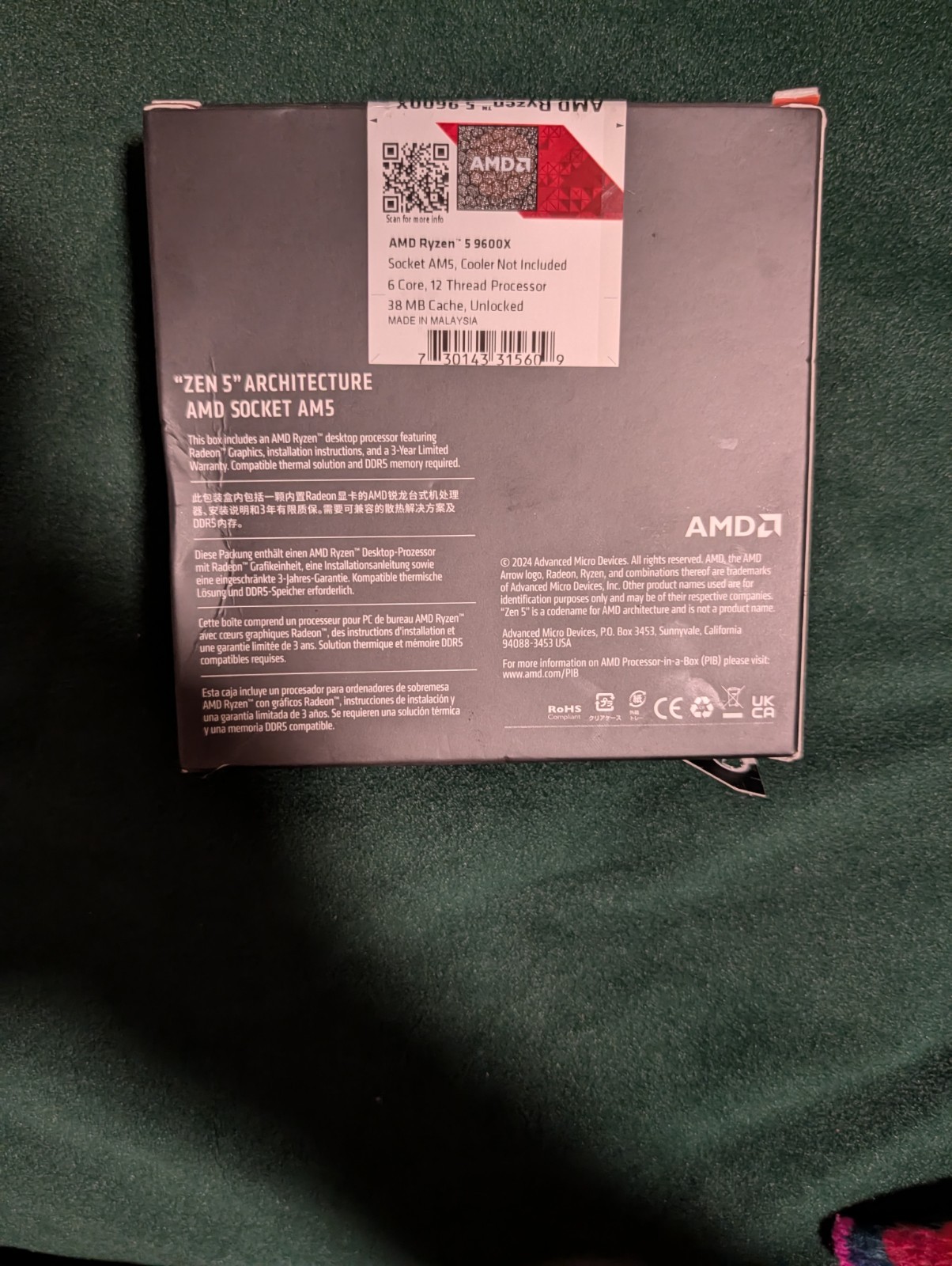AMD Ryzen 5 9000 Series Processor Silver