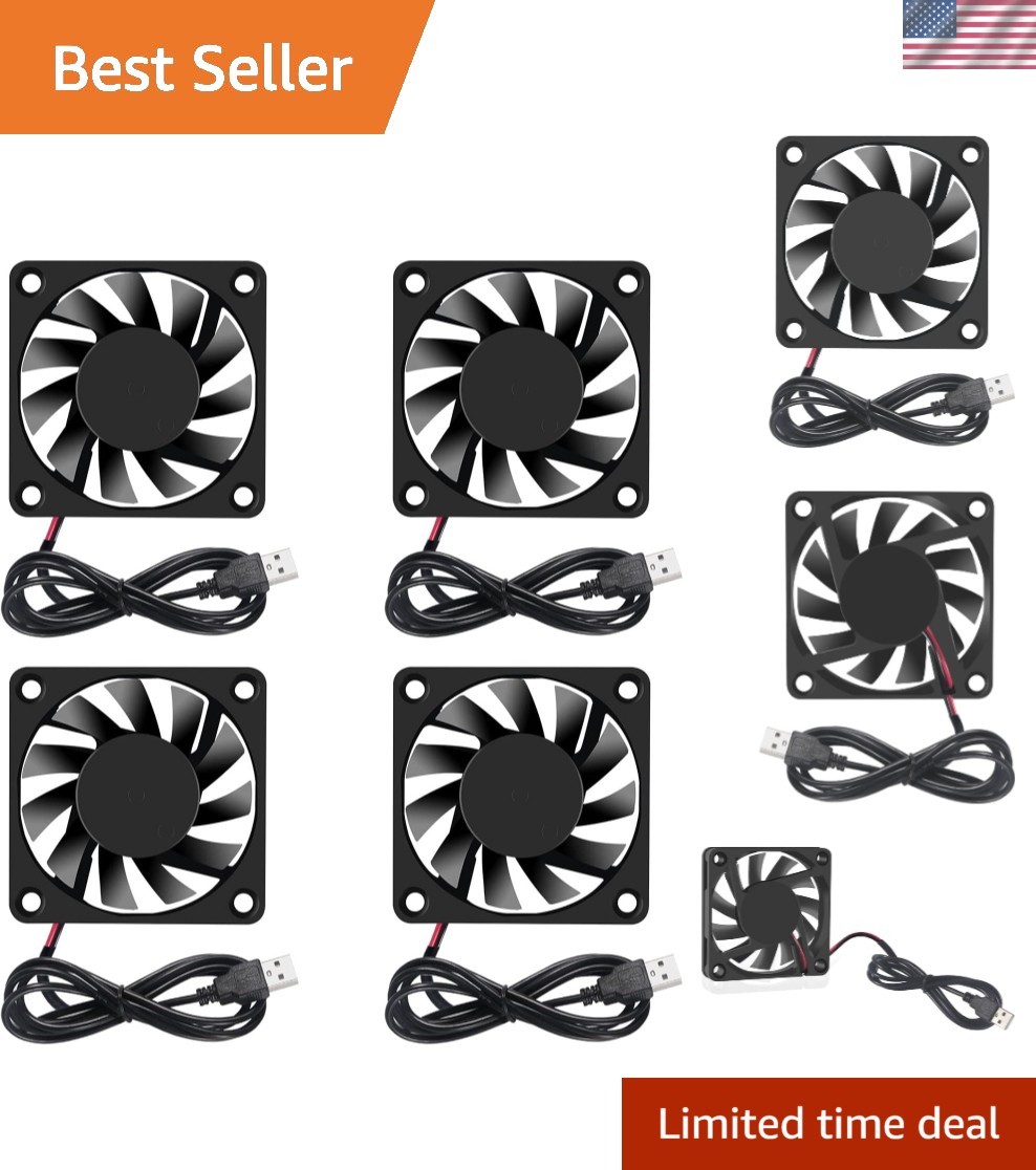 4PCS USB Powered 60mm Brushless Cooling Fans for Enhanced PC Performance