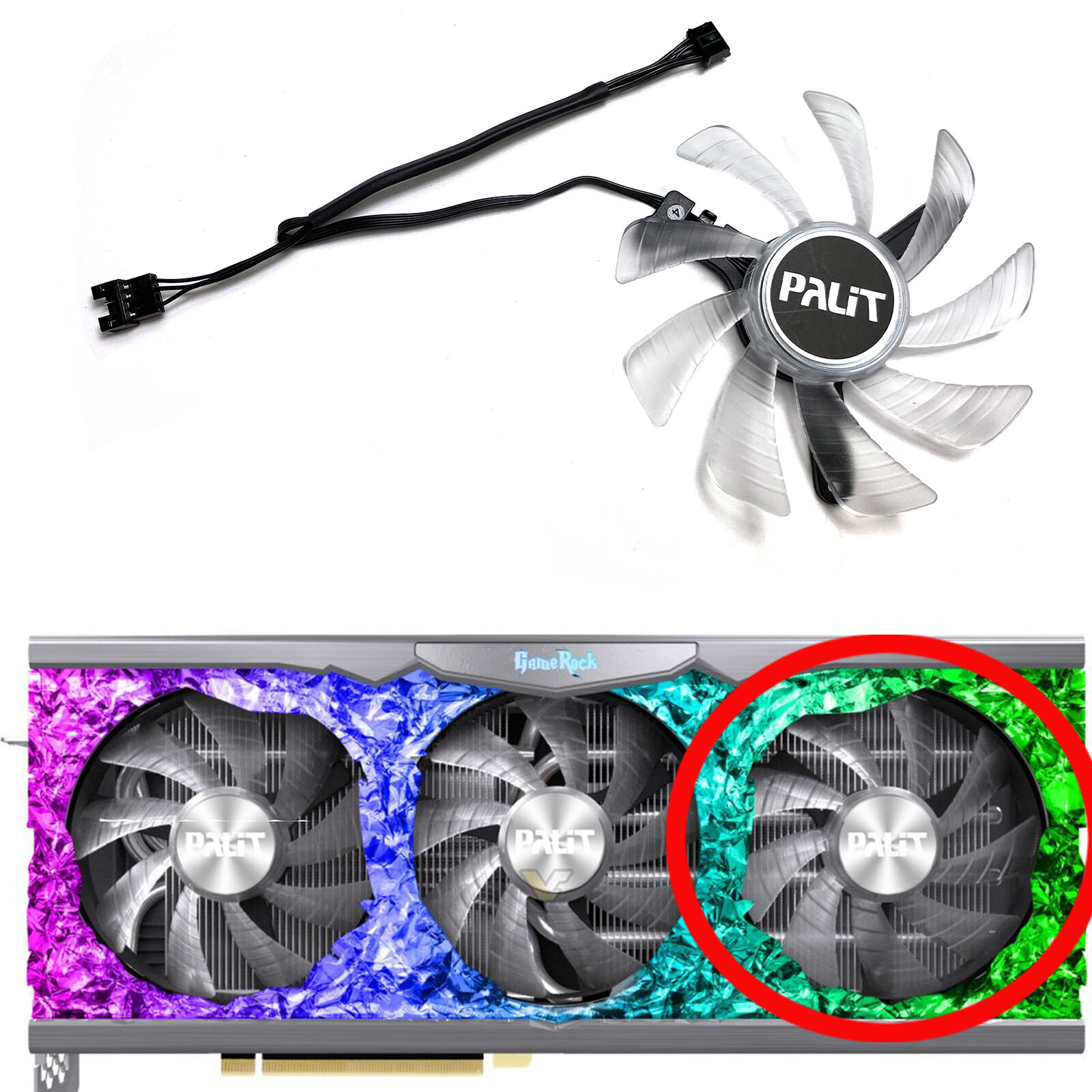85MM Cooling Fan for PALIT RTX3090 3080ti 3080 3070ti 3070 GameRock
