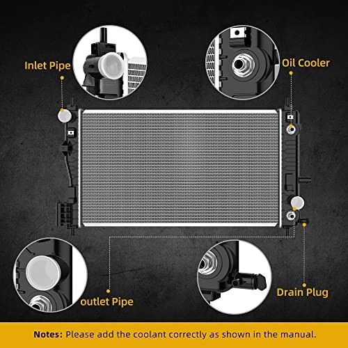 Radiator Complete Radiator Compatible with 2013 14-19 Impala & 13-16 Malibu