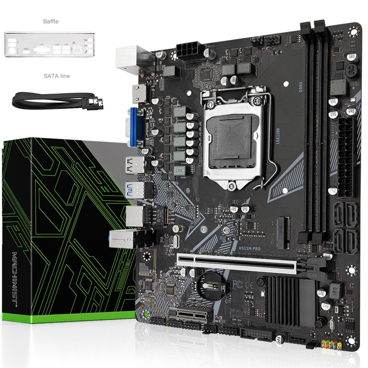 LGA 1200 H511M PRO Motherboard Support DDR4 HDMI VGA PCIE 4.0 SATA 3.0 NVME M.2