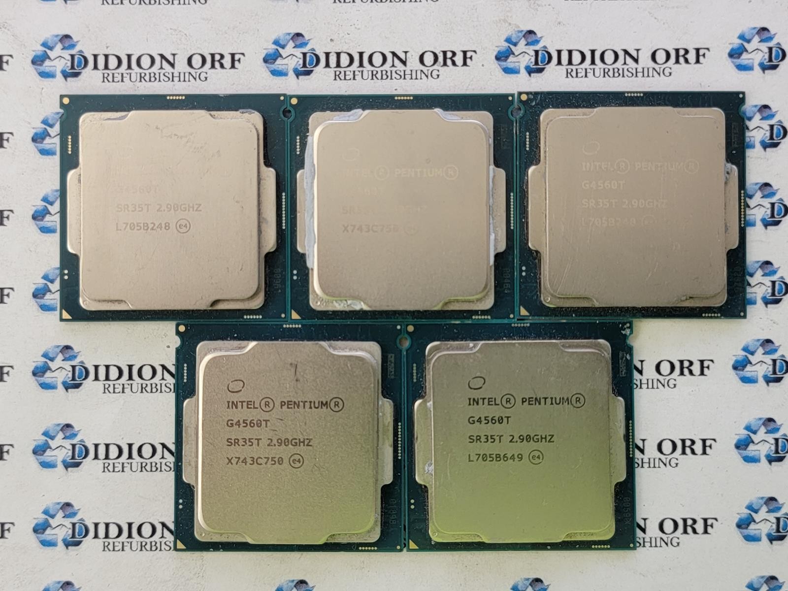 Lot of 5 INTEL Pentium G4560T SR35T 2.90 GHz 3 MB 35 W Grade B, SKU 17209