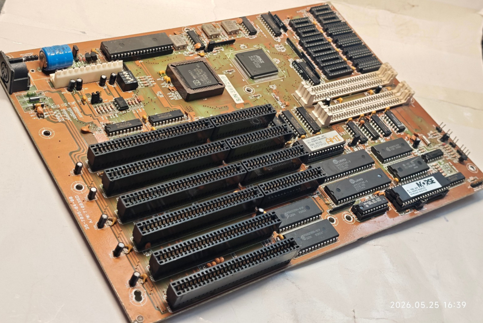 RARE 286 Motherboard PCPartner 35-7035-04-00 with Harris 16 Mhz, FPU + 2 MB RAM