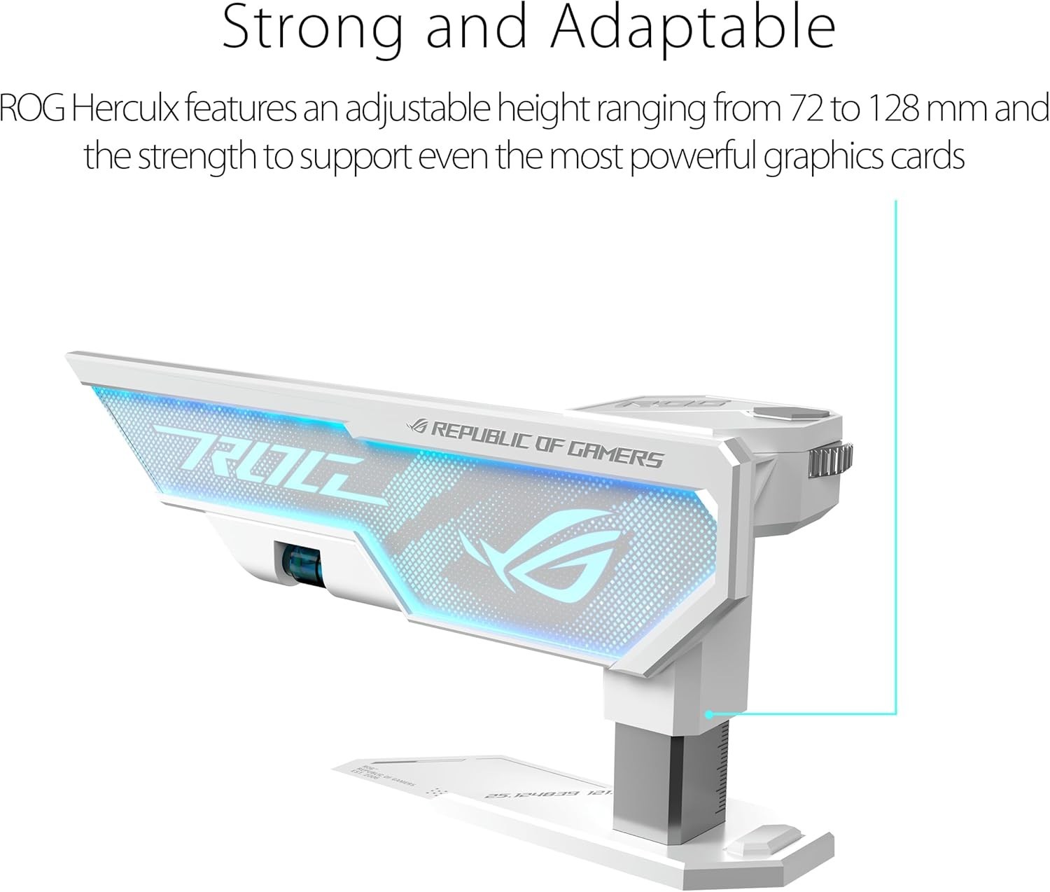ROG Herculx White Edition Graphics Card Holder – Minimalist Gaming Solution
