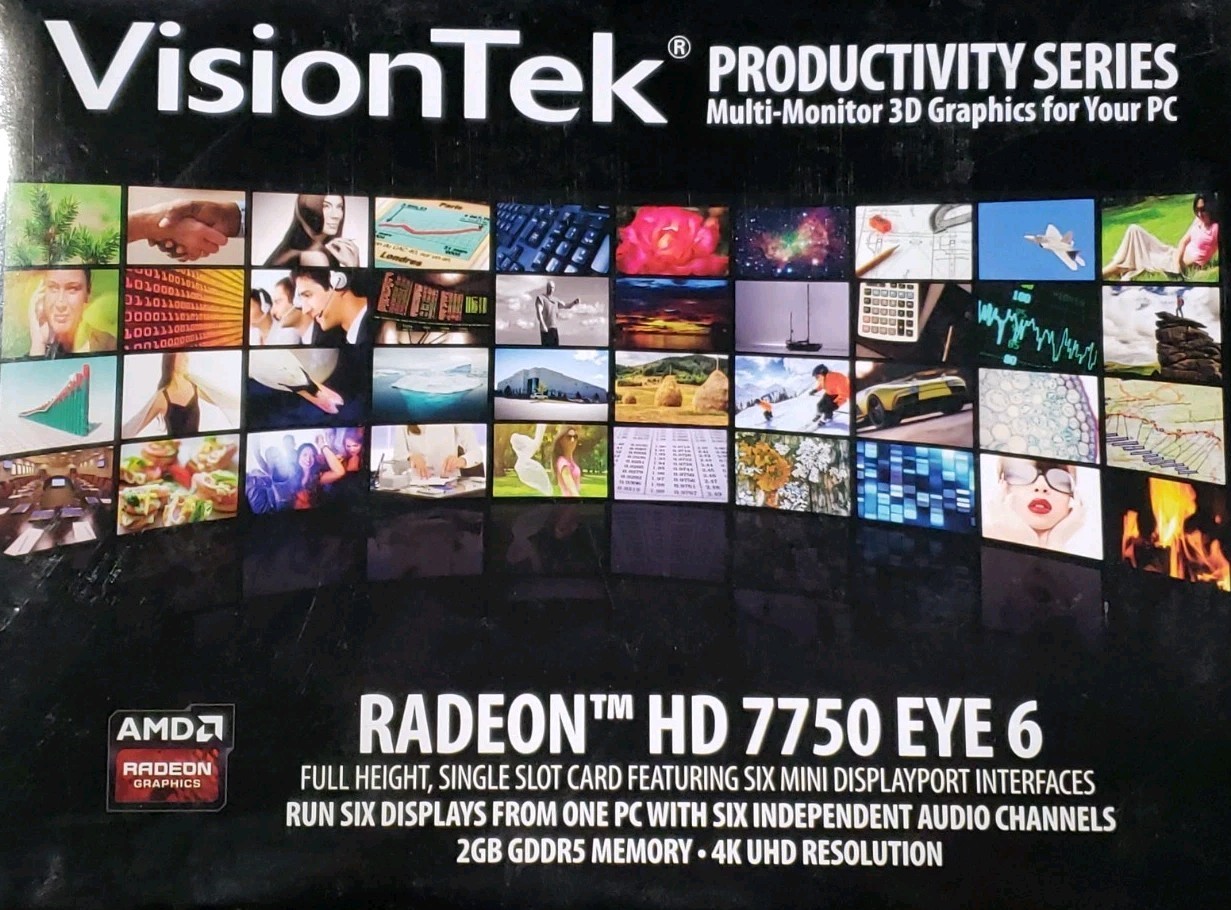 VisionTek Radeon HD 7750 2GB Eye 6 -Multi Monitor 3D Graphics New