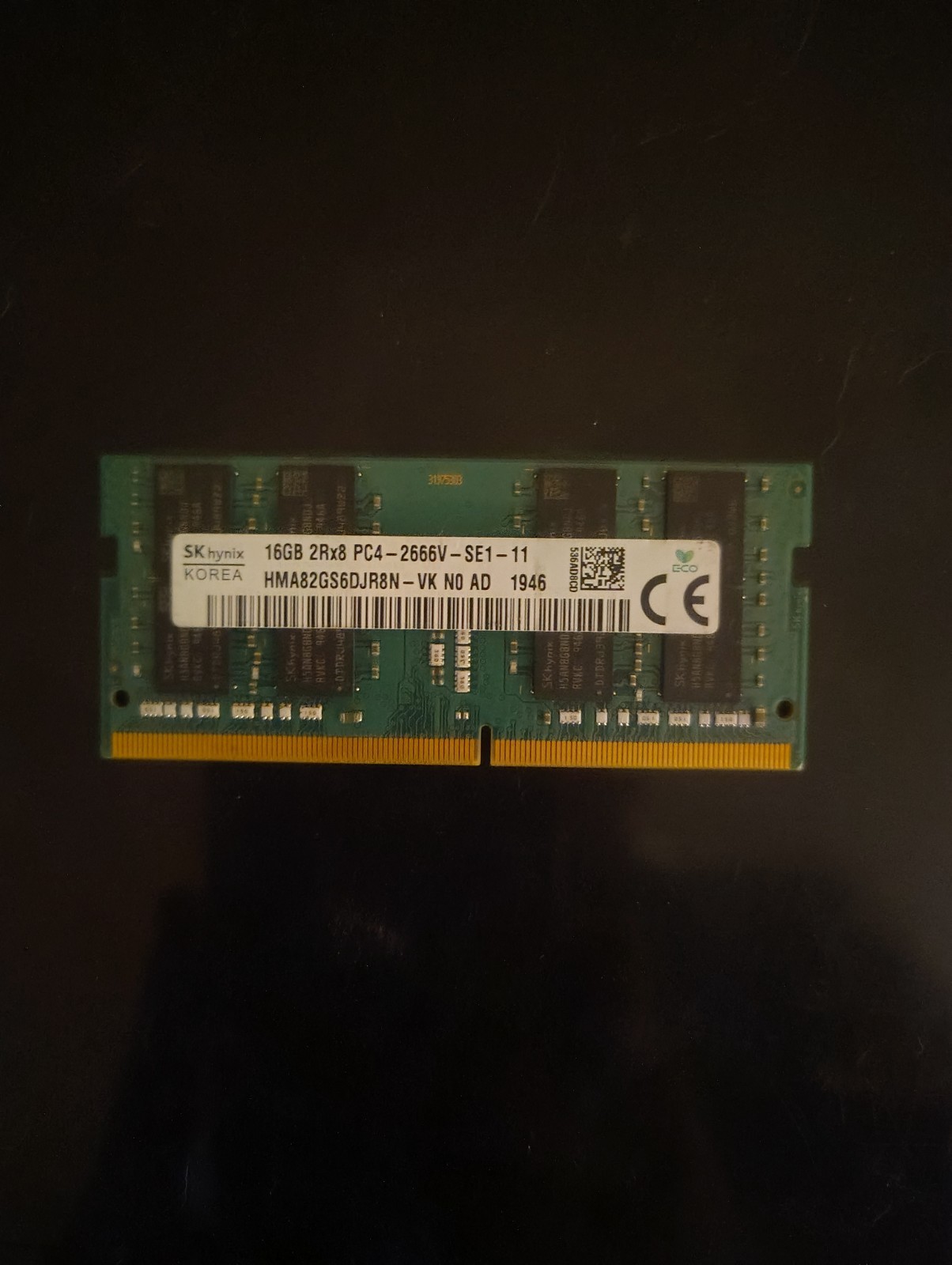SK hynix 16GB (1x16GB) 260 Pins 2666 MHz DDR4 SODIMM RAM Module…