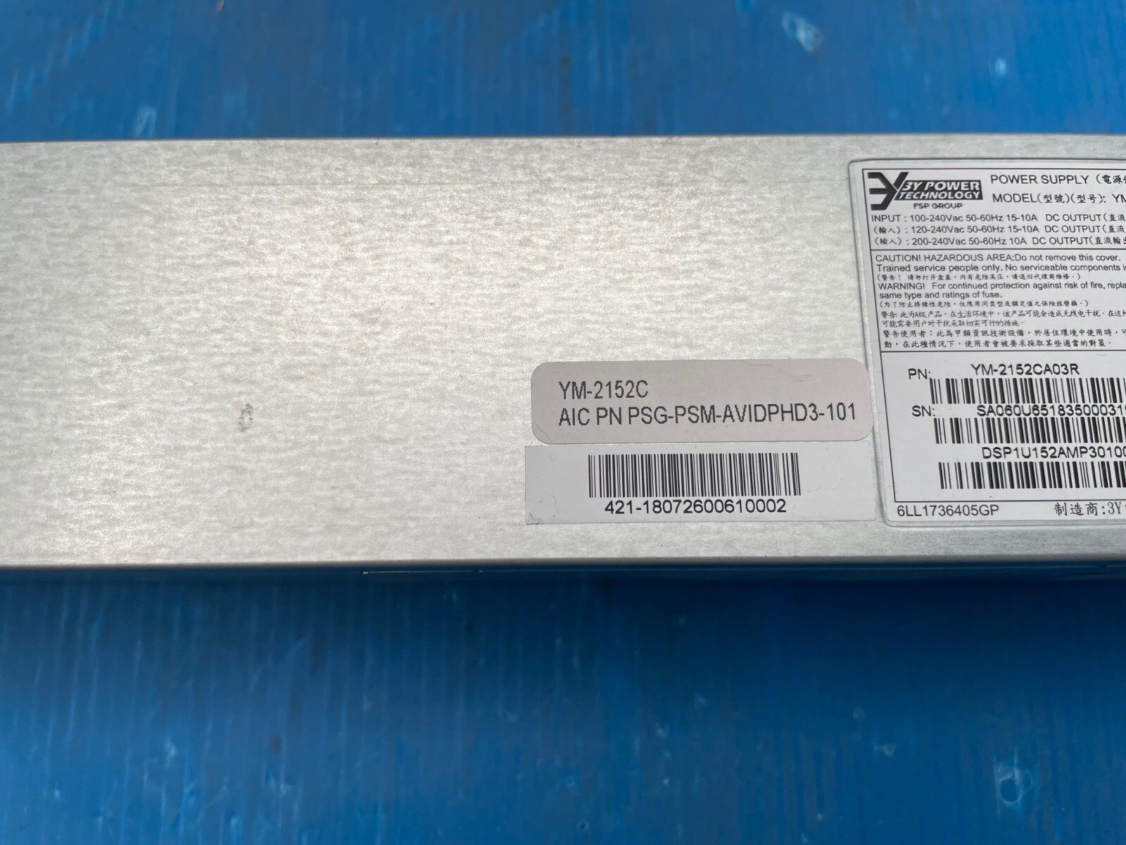 3Y Power Technology YM-2152C Power Supply