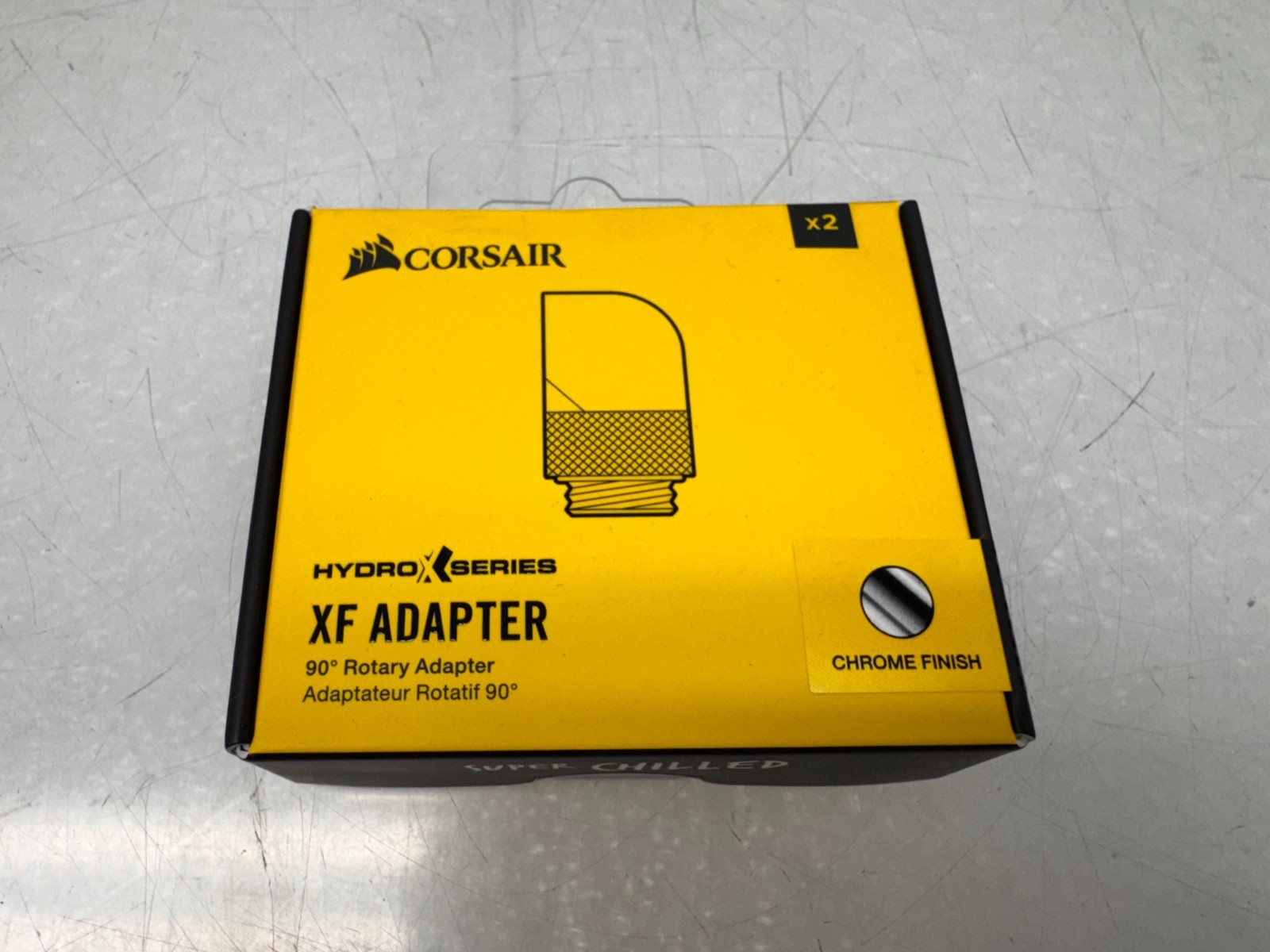 Corsair Hydro X Series 90° Rotary Adapter Twin Pack CHROME FINISH