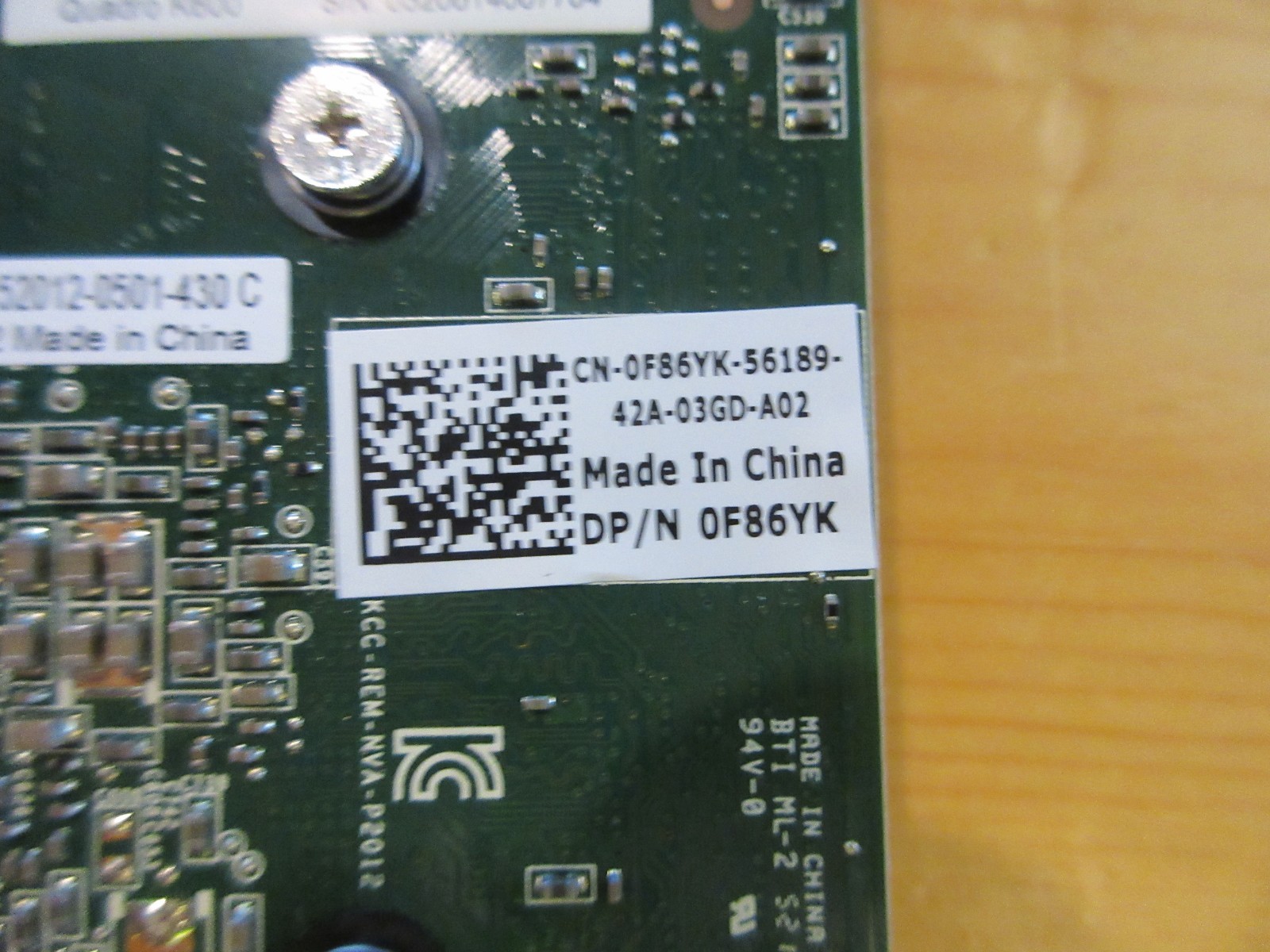 Dell NVidia Quadro K600 1 GB GDDR3 PCI Express x16 Video Card DVI DisplayPort