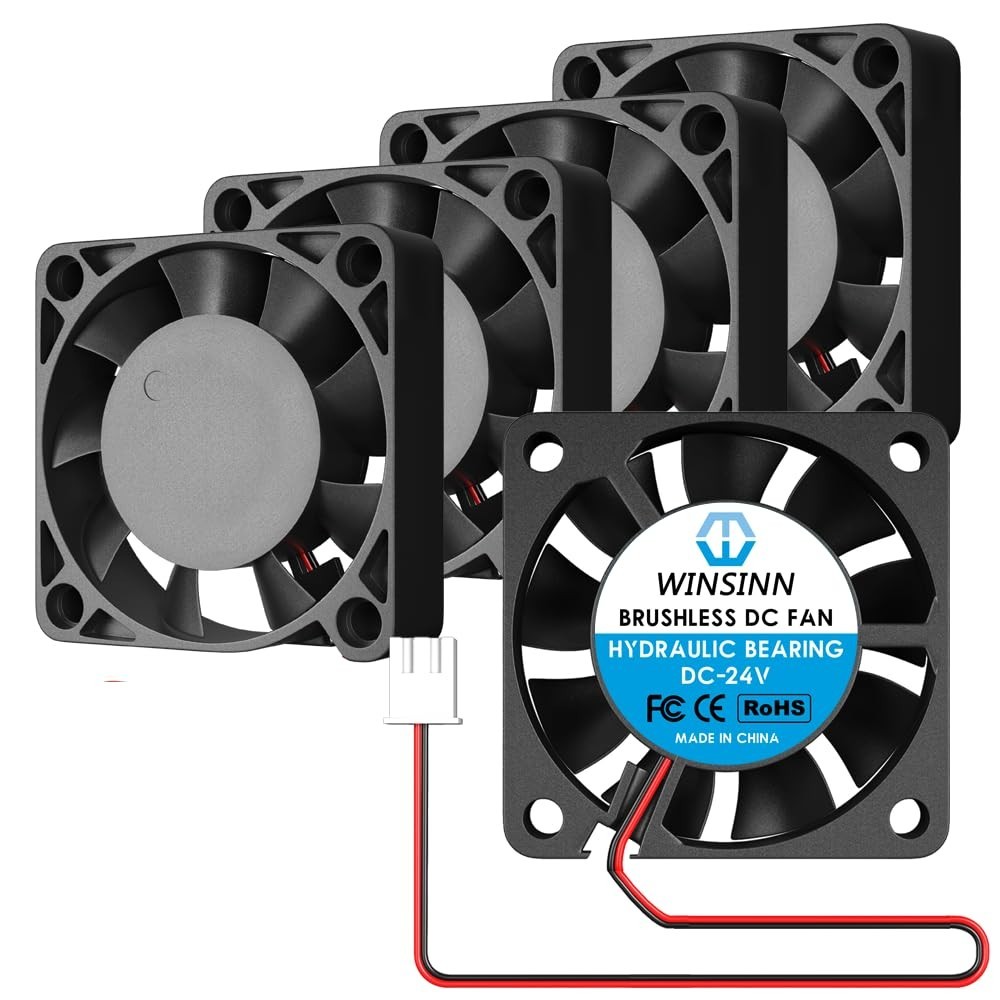 High-Performance 40mm 24V Brushless Fan – 5000 RPM, 5-Pack – Quiet & Efficient