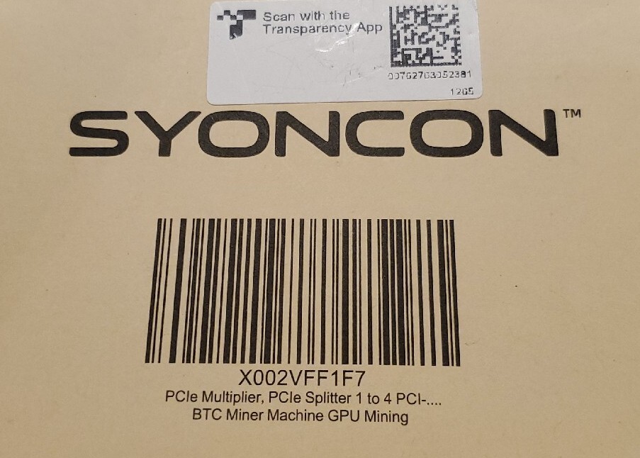 Syoncon PCIe Multiplier, PCIe Splitter 1 to 4 PCI-Categorical BTC Miner Machine
