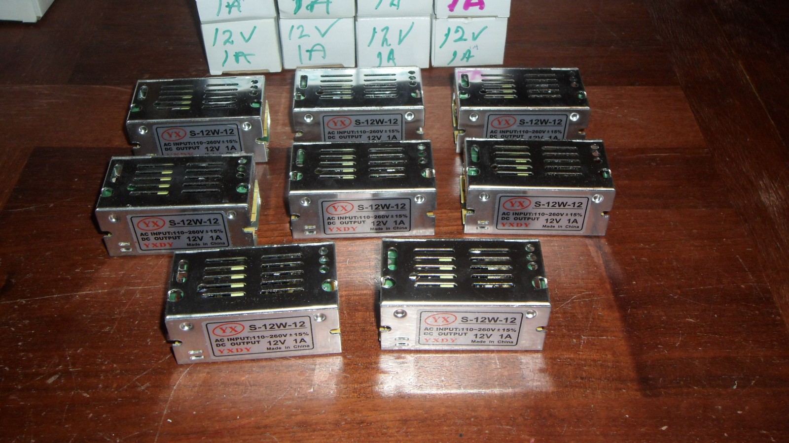 8X S-12W-12 12W DC 12V 1A Output AC 110V/220V Input Switching Power Supply