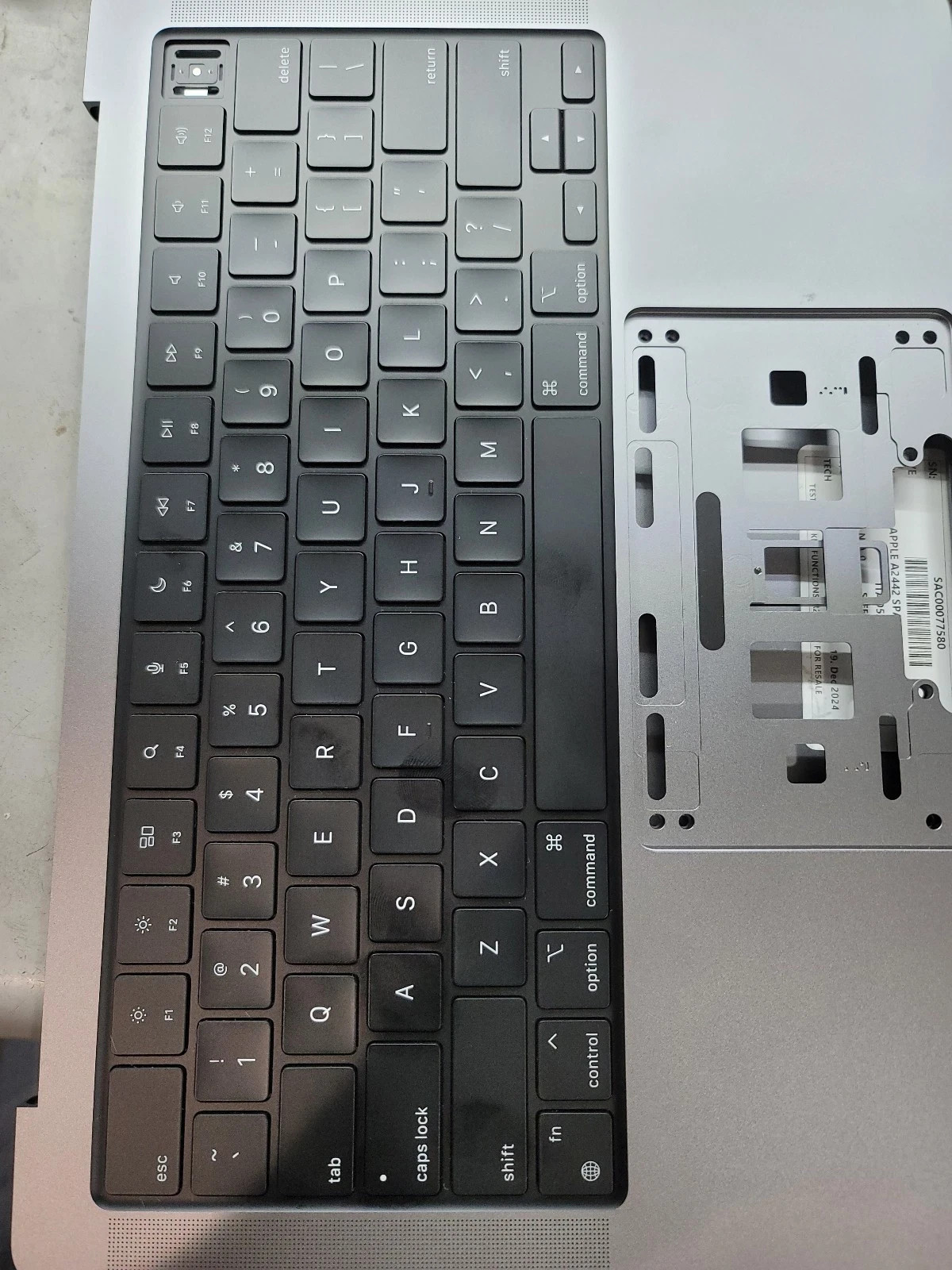 Original Apple MacBook Pro A2442 M1 Keyboard , Grey A