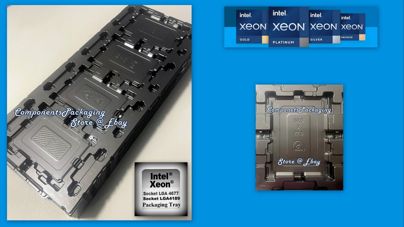 Intel OEM Processor-CPU Tray for Xeon Socket LGA4189 LGA4677 Lot of 2 5 12 18 30